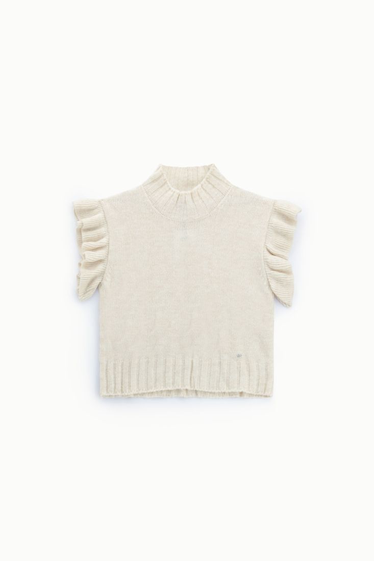 Pull Please Magda Sans manches Col Cheminé