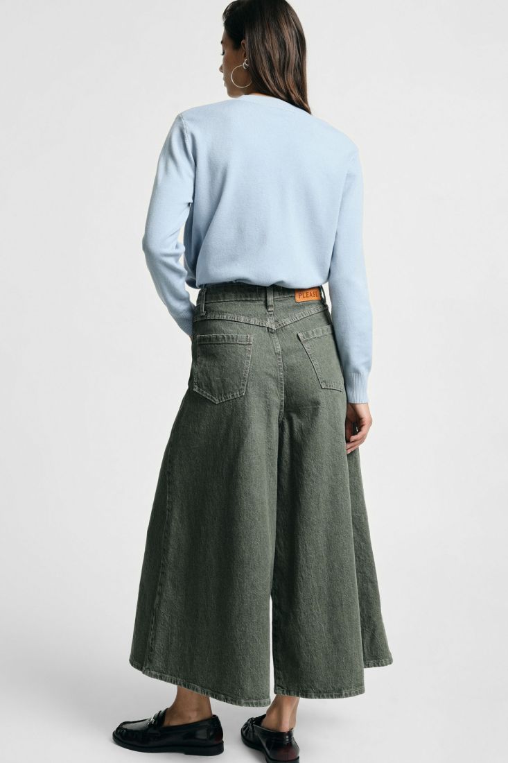 Jupe culotte Please JONAS en Jean Verde