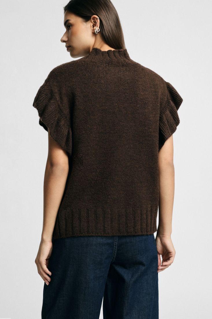 Pull Please Magda Sans manches Col Cheminé