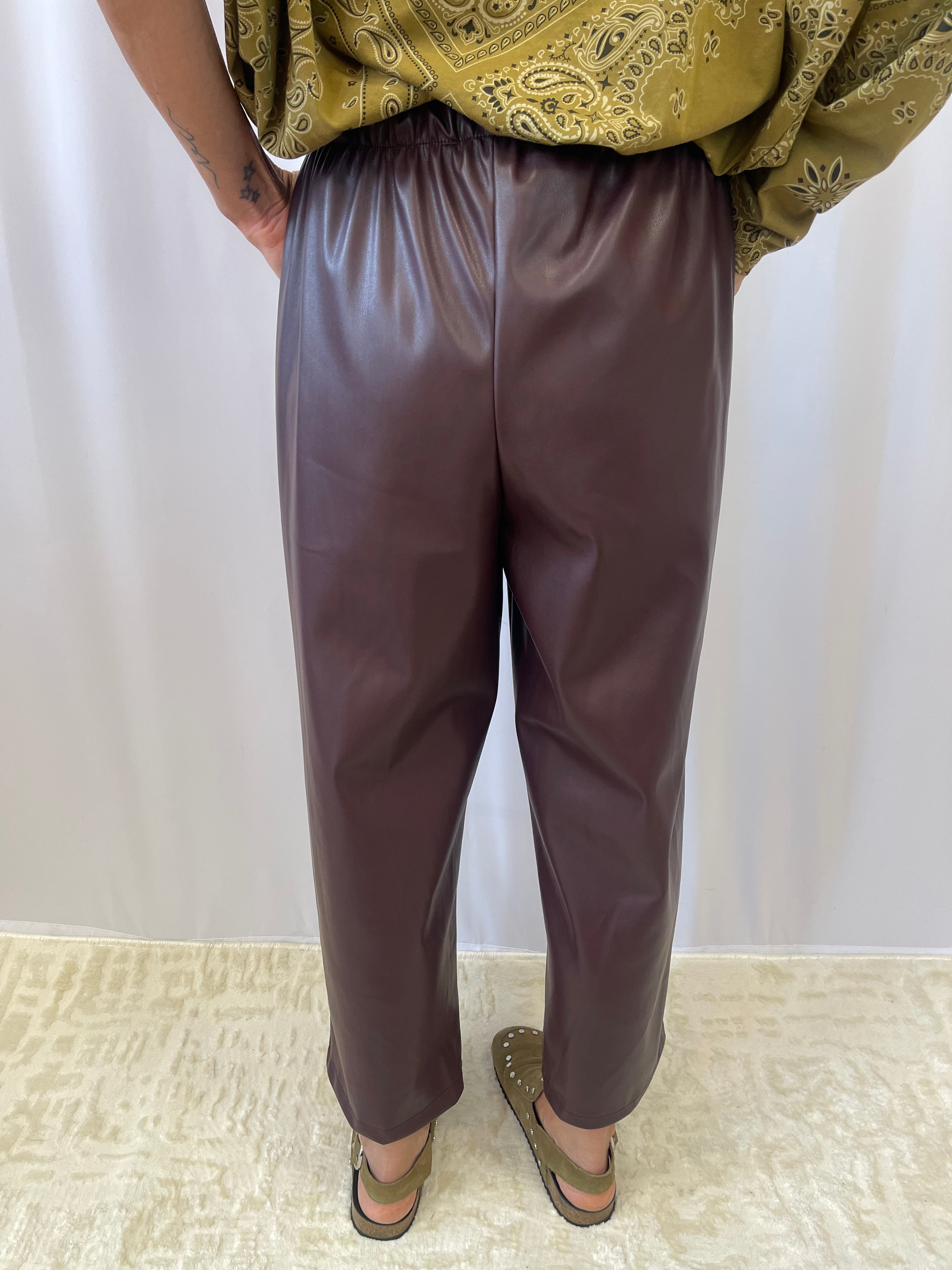 Pantalon simi cuir FAUVE Johanna