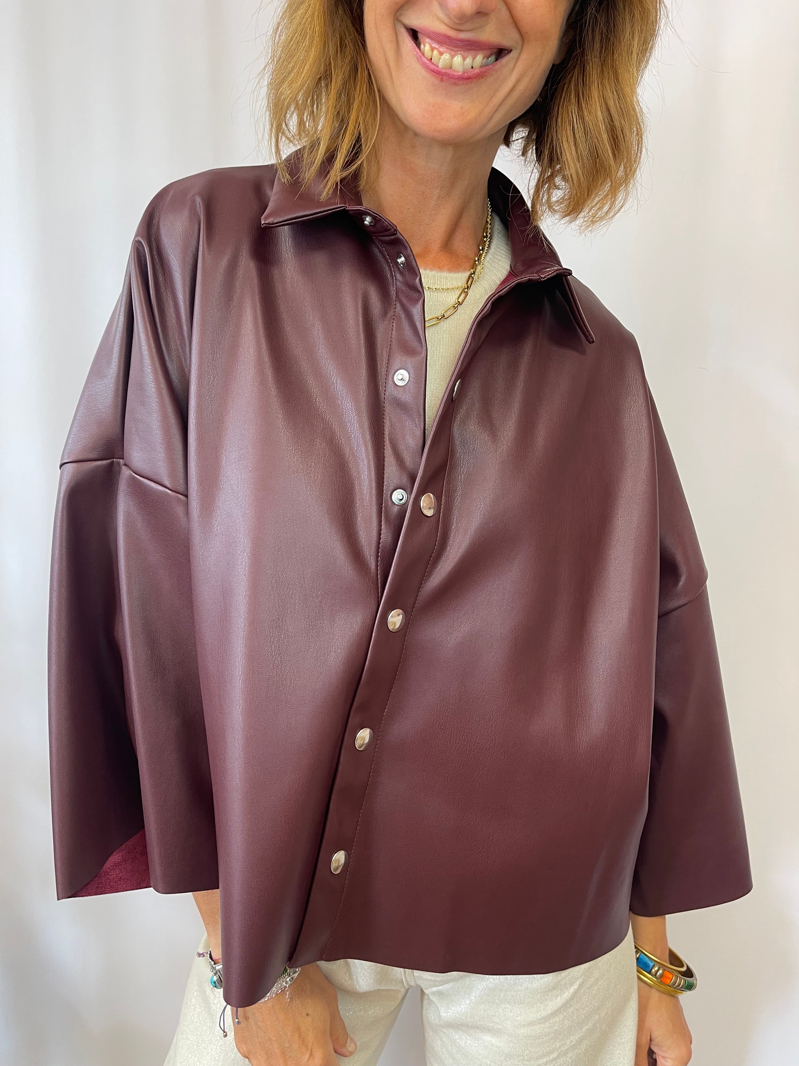 Veste chemise MARIA simili-cuir Dixie