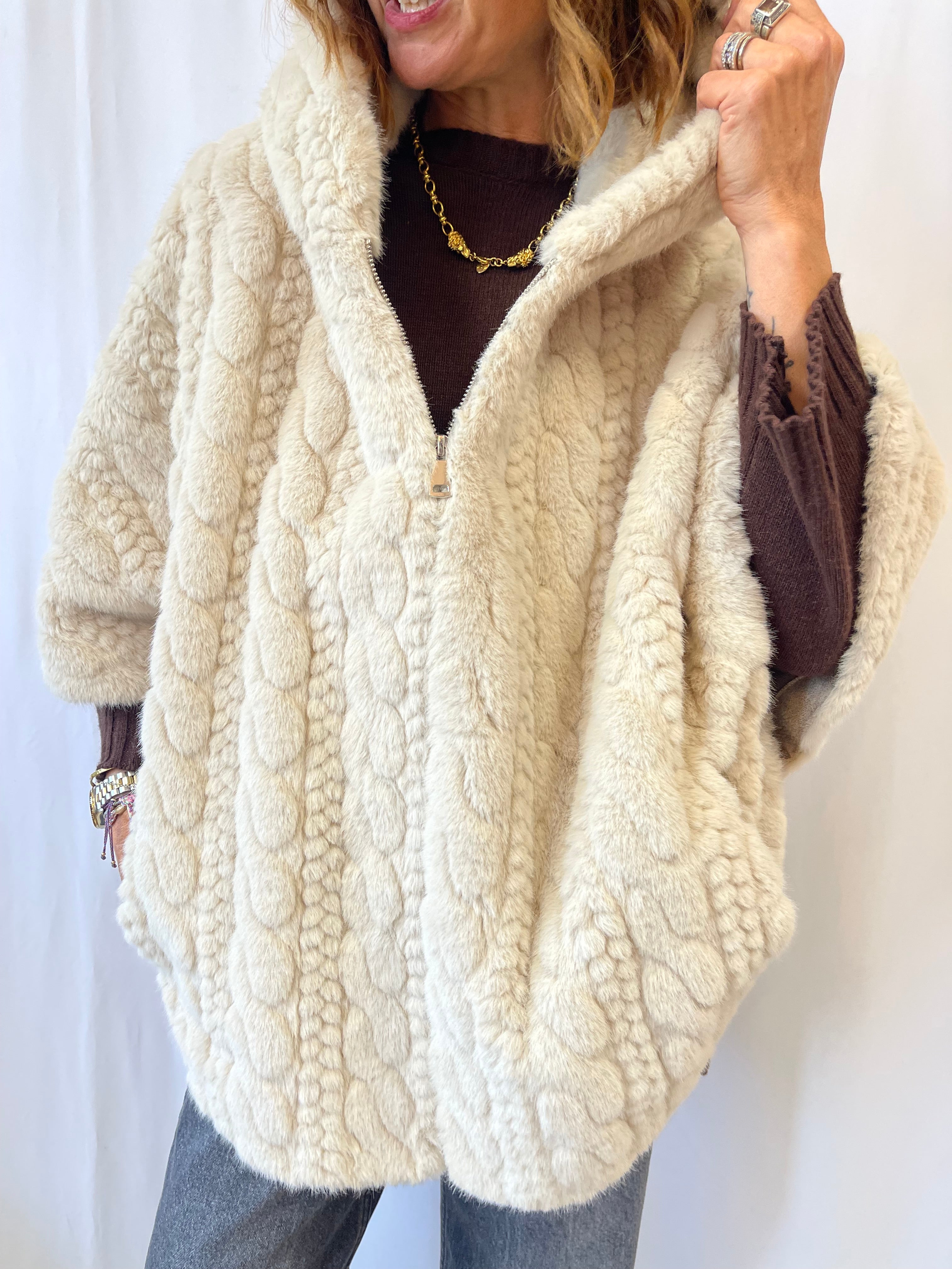 Veste fausse fourrure ABELLA Adoré