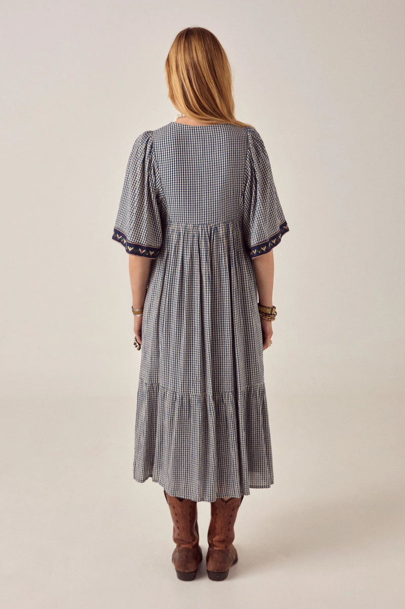 Robe Maison Hotel Augusta bleu picnic