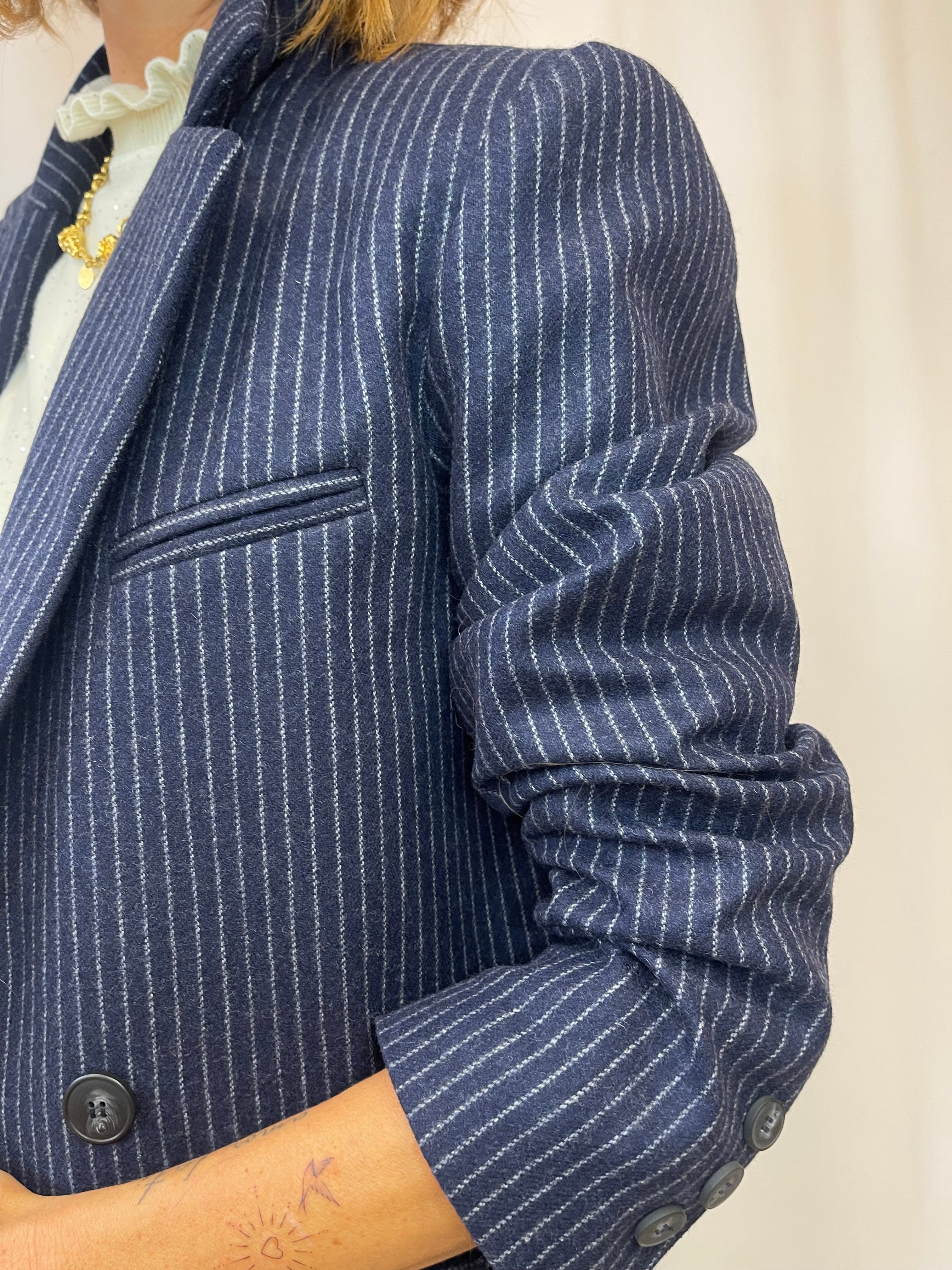 Blazer JACKIE navy note Maison Hôtel