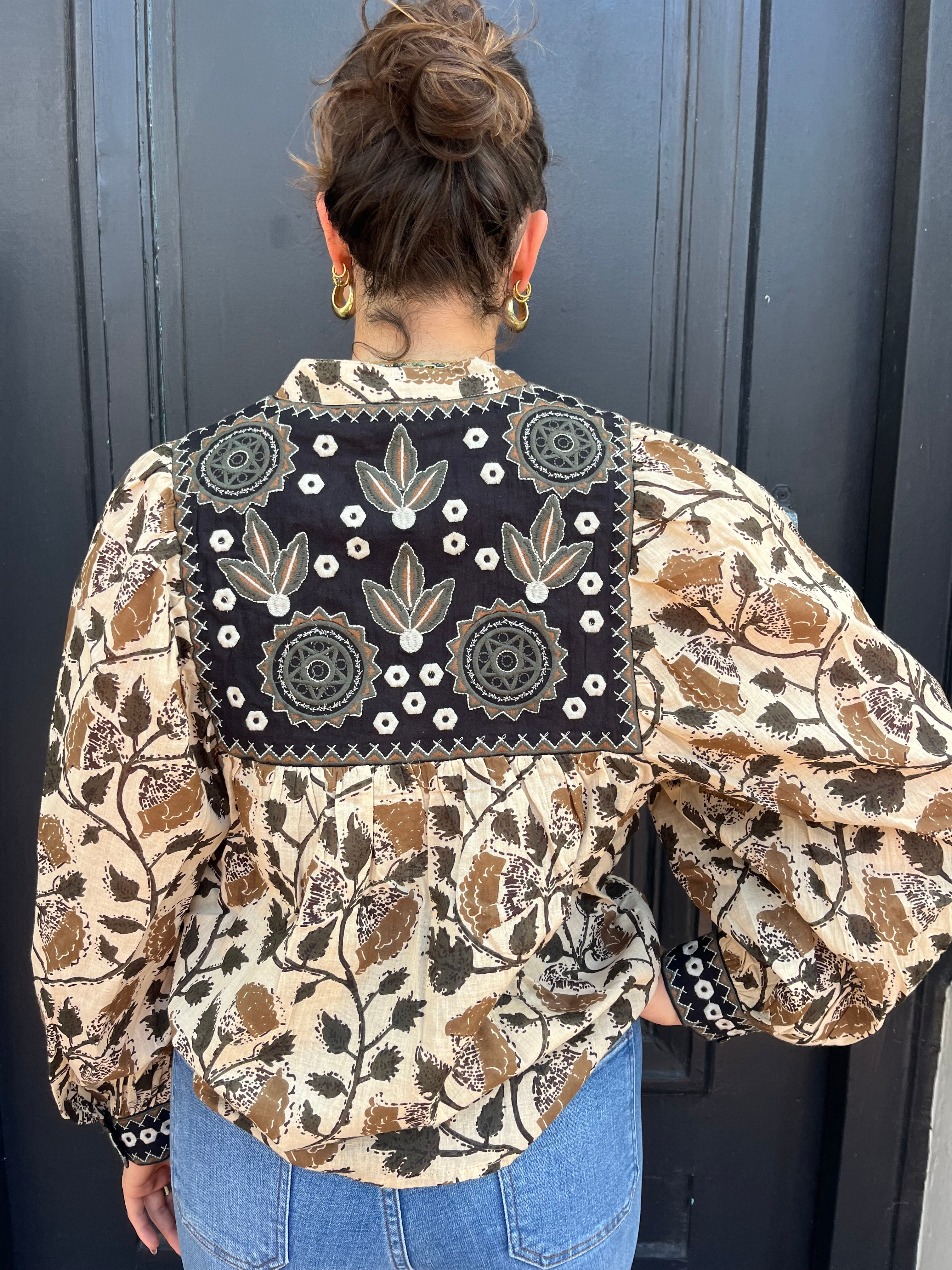 Blouse AMELIA KAKY FOREST - MAISON HOTEL