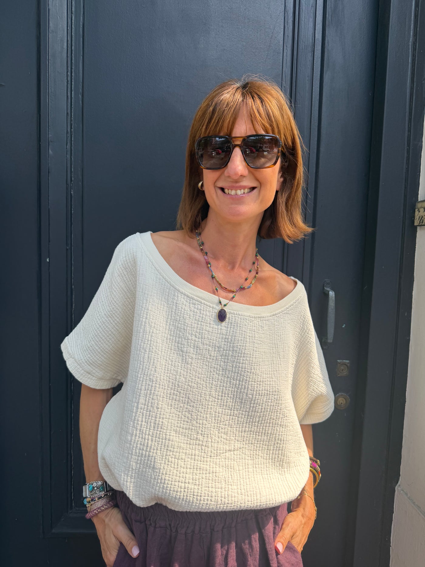 T-shirt Tali double gaze de coton