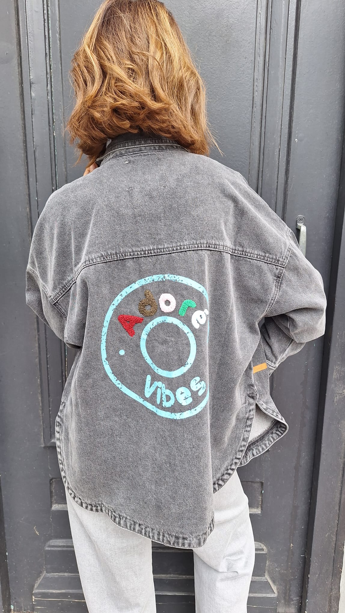 Veste en jean grise BERTIE Adoré