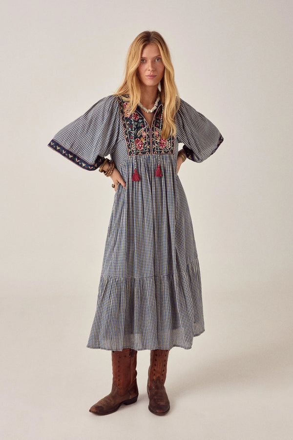 Robe Maison Hotel Augusta bleu picnic