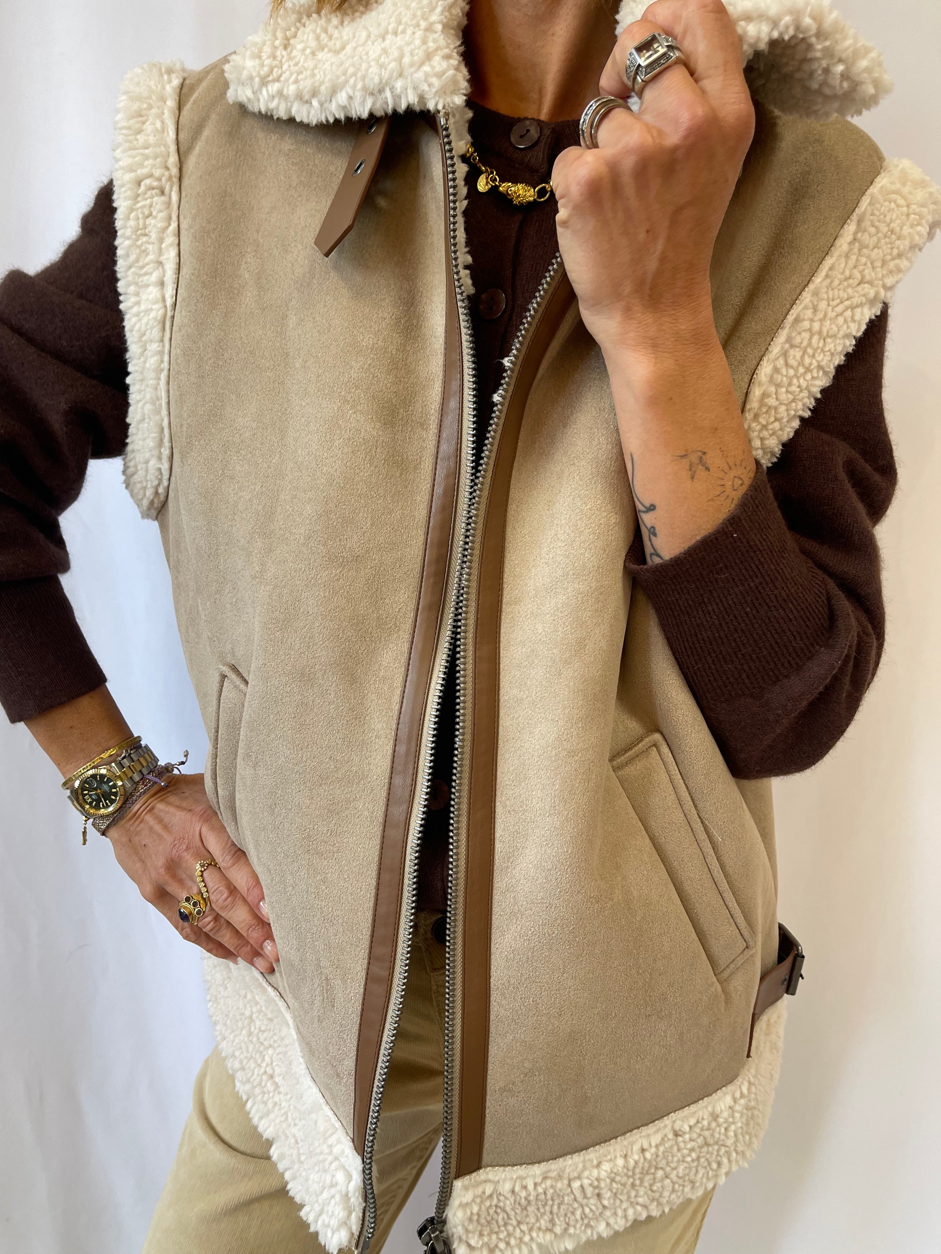 Manteau sans manches UMA Cream