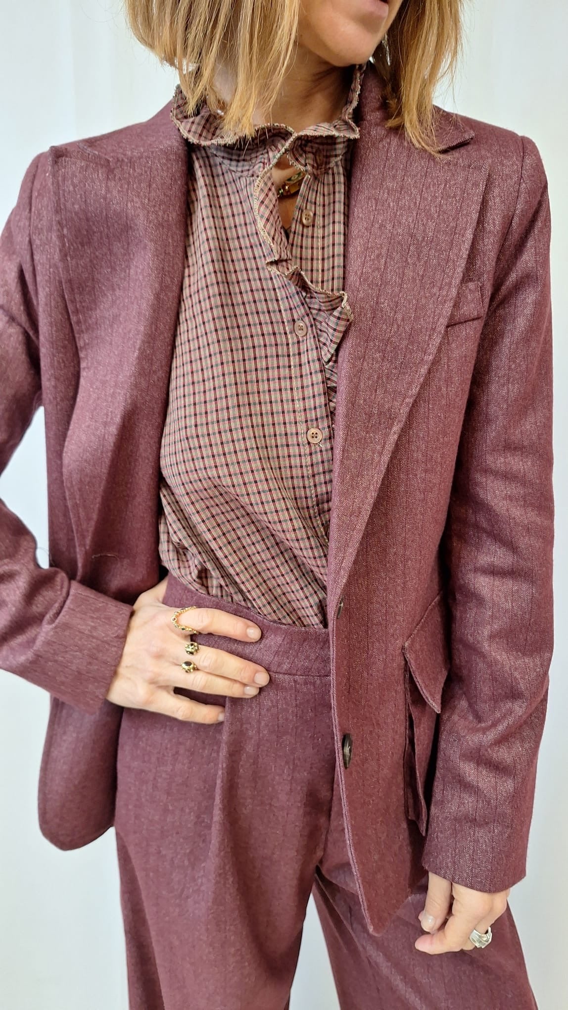 Veste tailleur bordeaux PETER