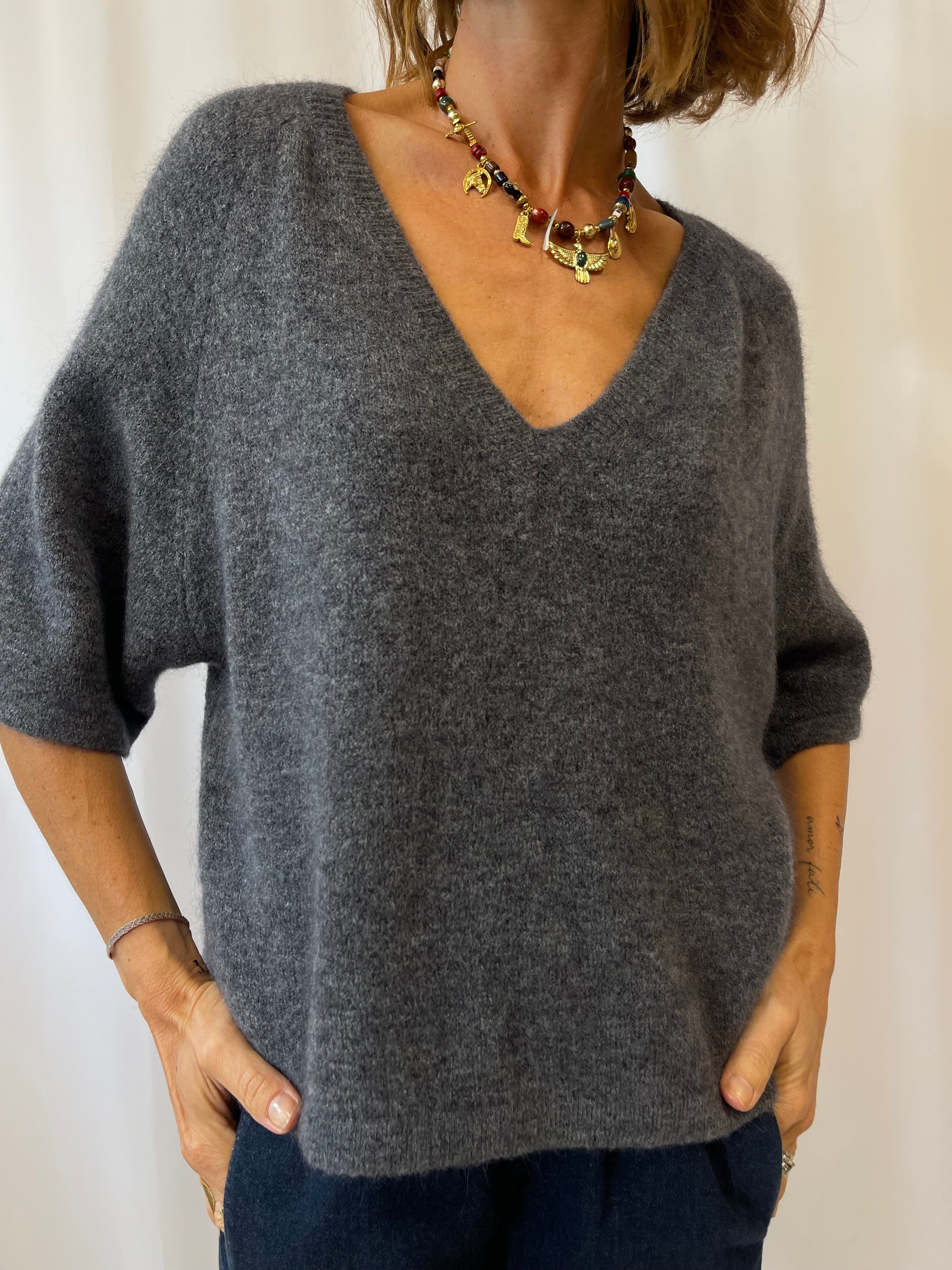 Pull manches 3/4 AMANDINE Arty Blush