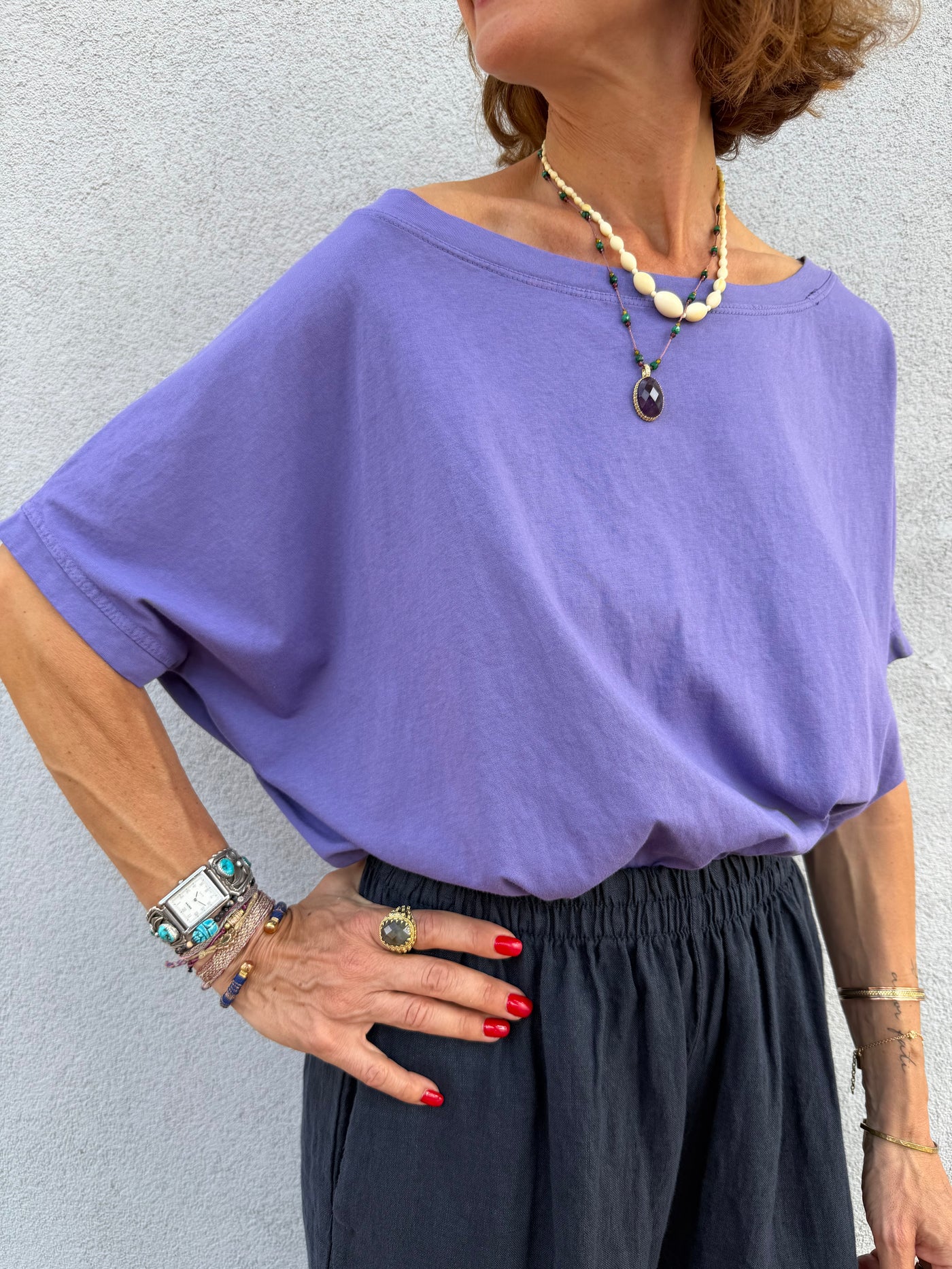 T-shirt Johanna Tea col bateau