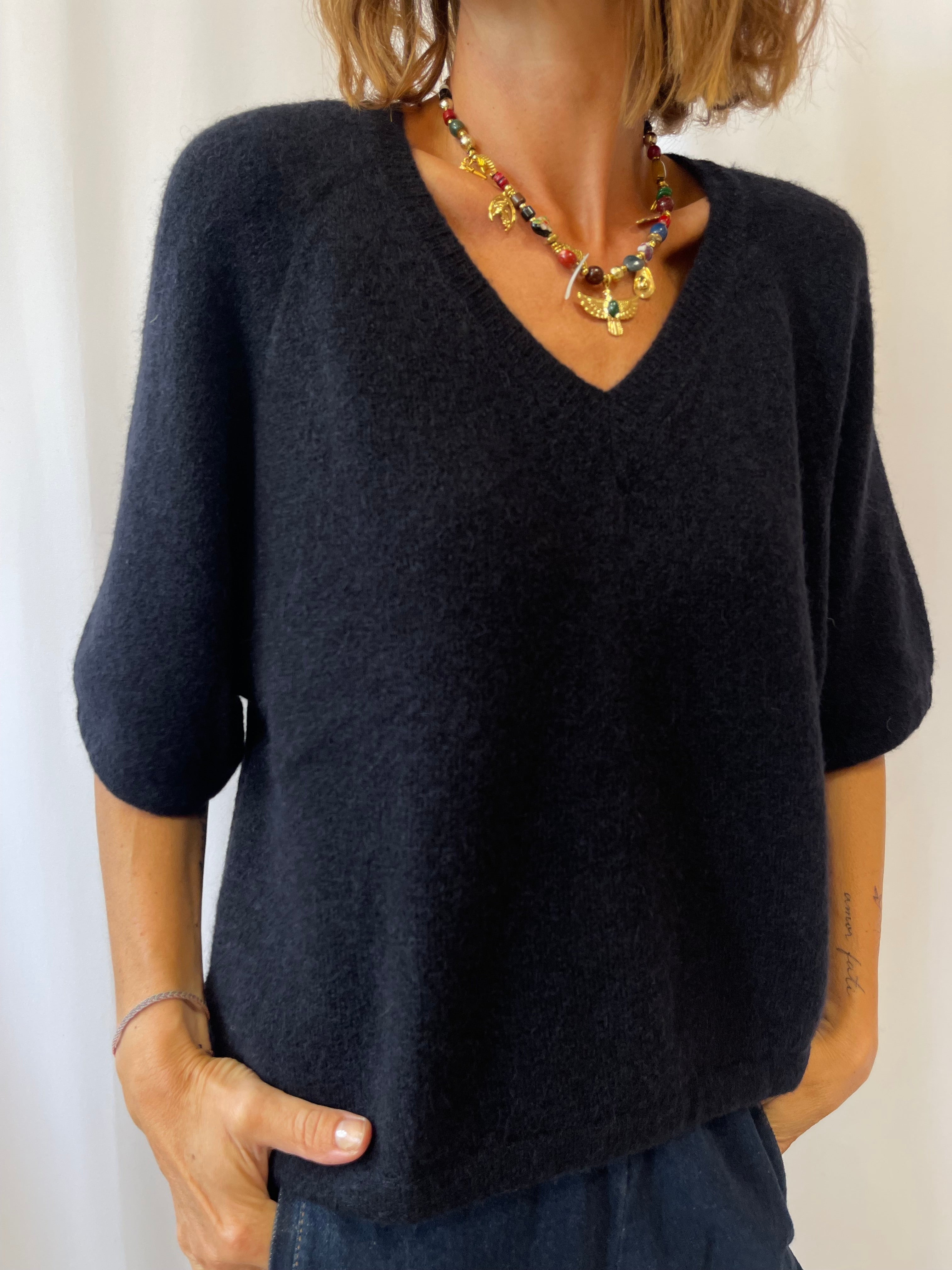 Pull manches 3/4 AMANDINE Arty Blush