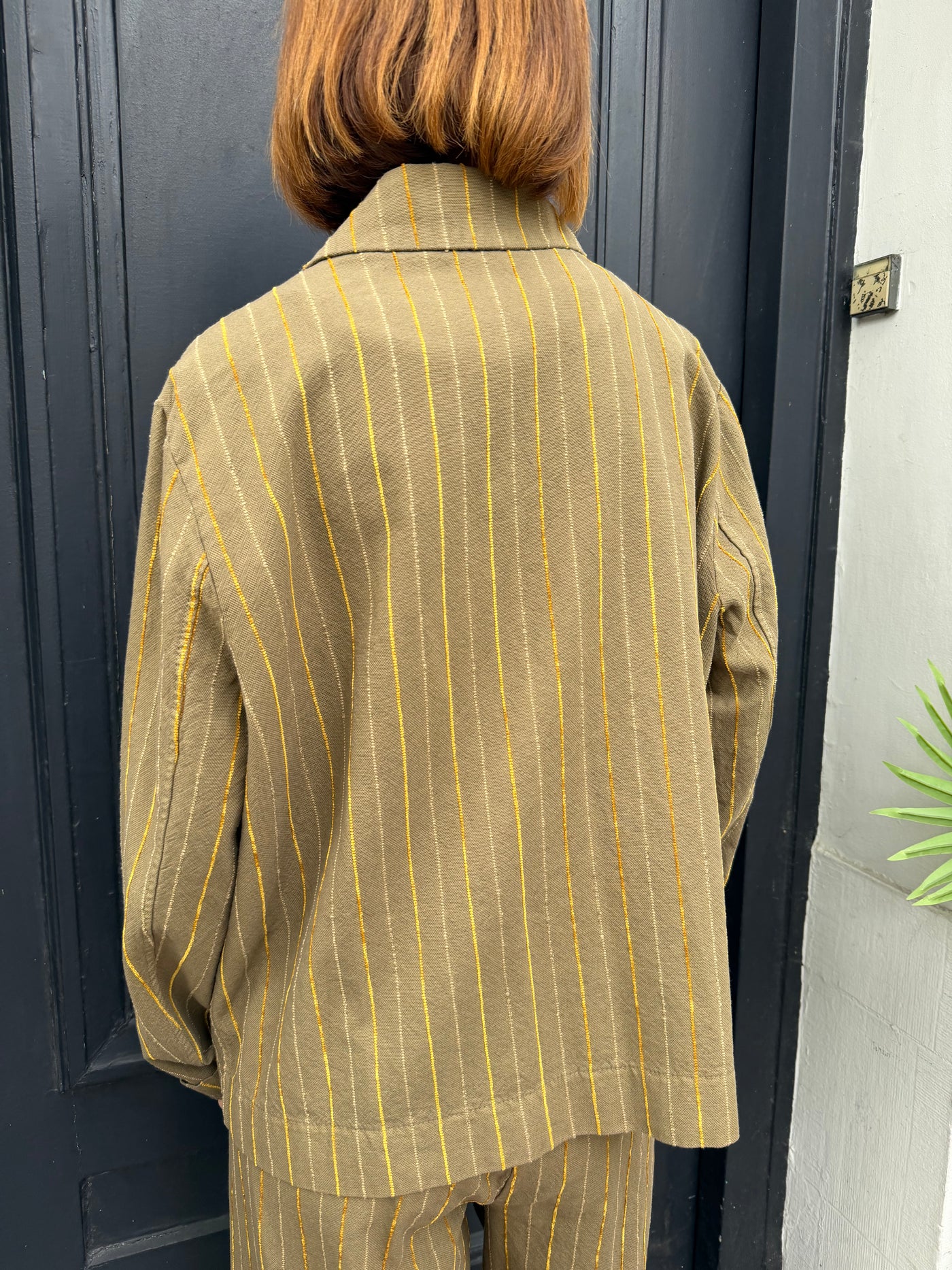 Veste Maria olive à rayure