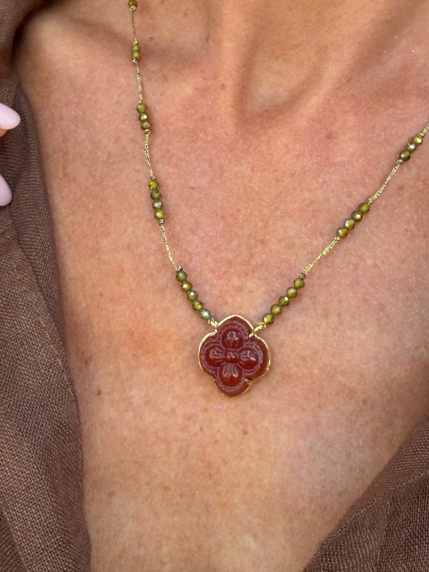 Collier Berthe cornaline