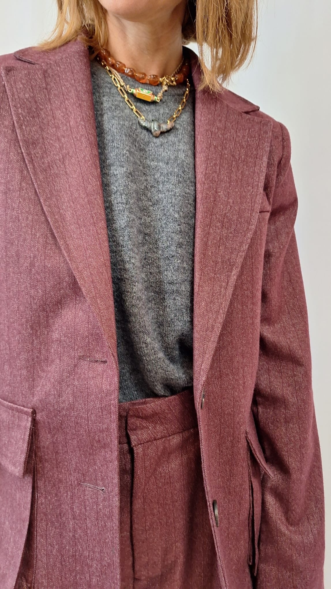 Veste tailleur bordeaux PETER