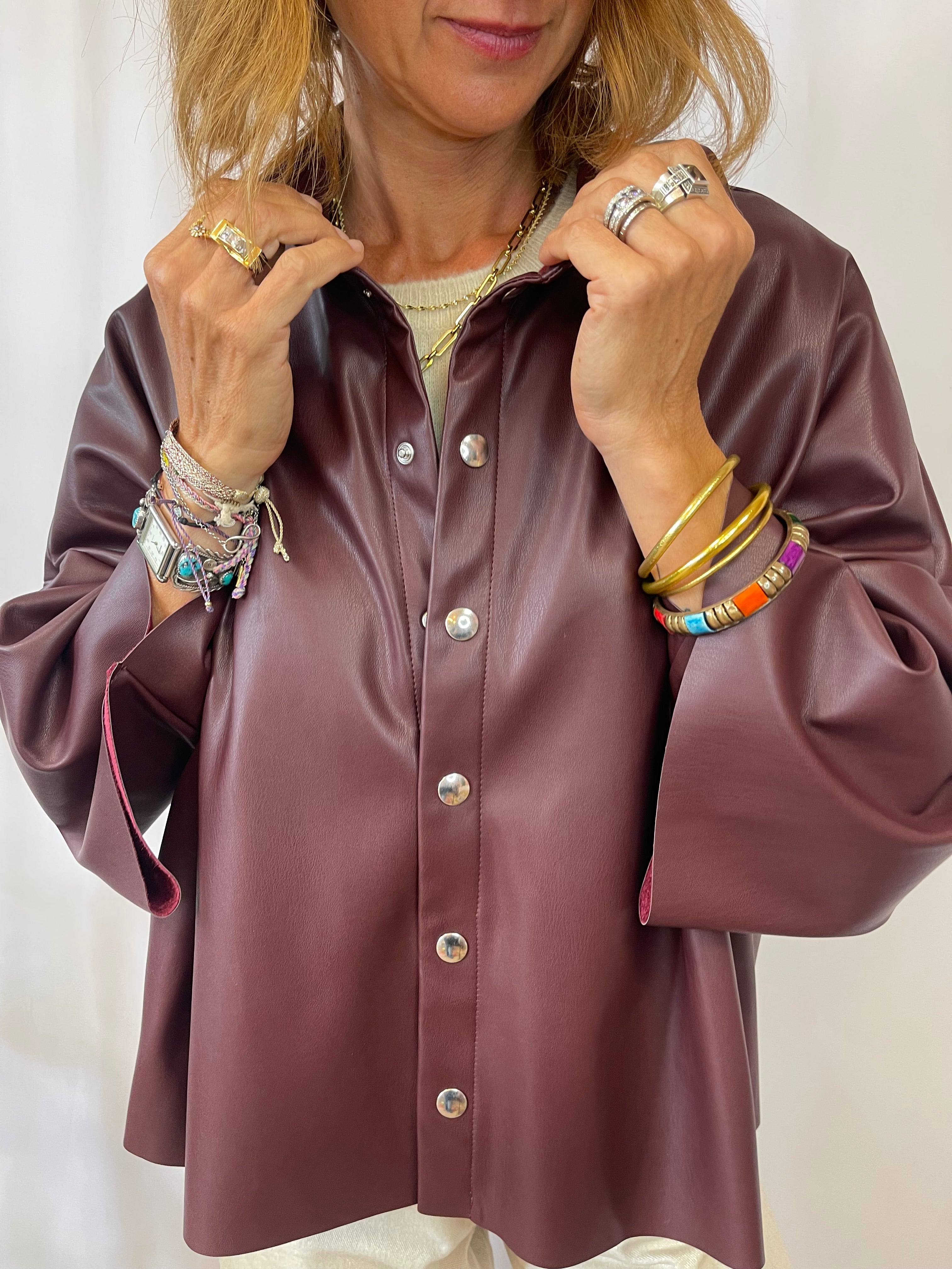 Veste chemise MARIA simili-cuir Dixie