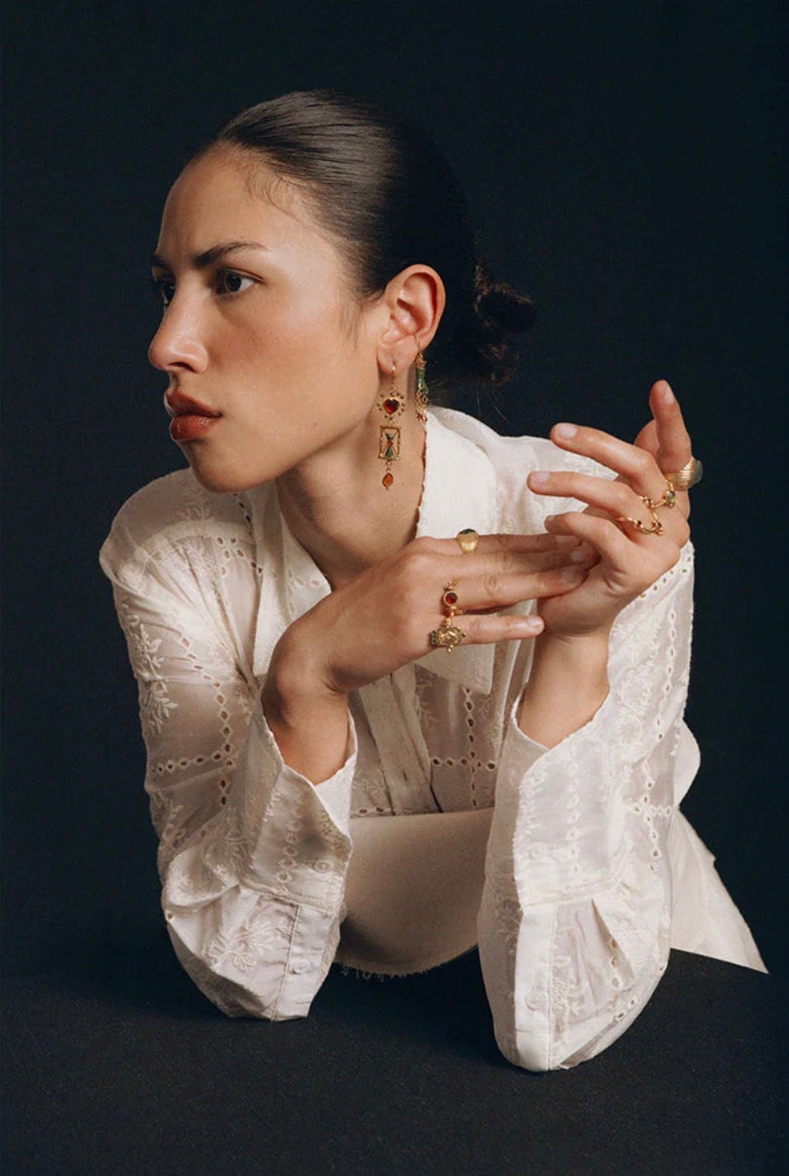 Vue de porté Bague LA2L SACHA CŒUR FLAMME