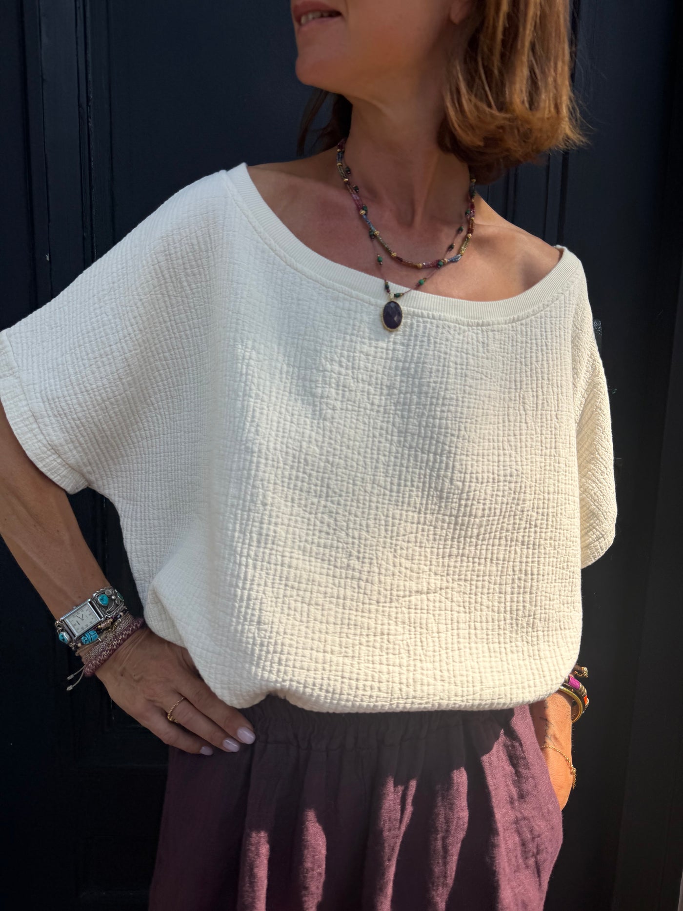 T-shirt Tali double gaze de coton
