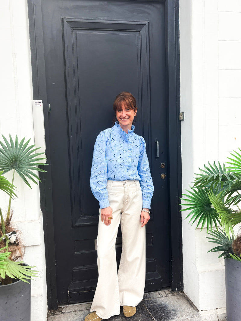 Blouse Amélie en broderie anglaise