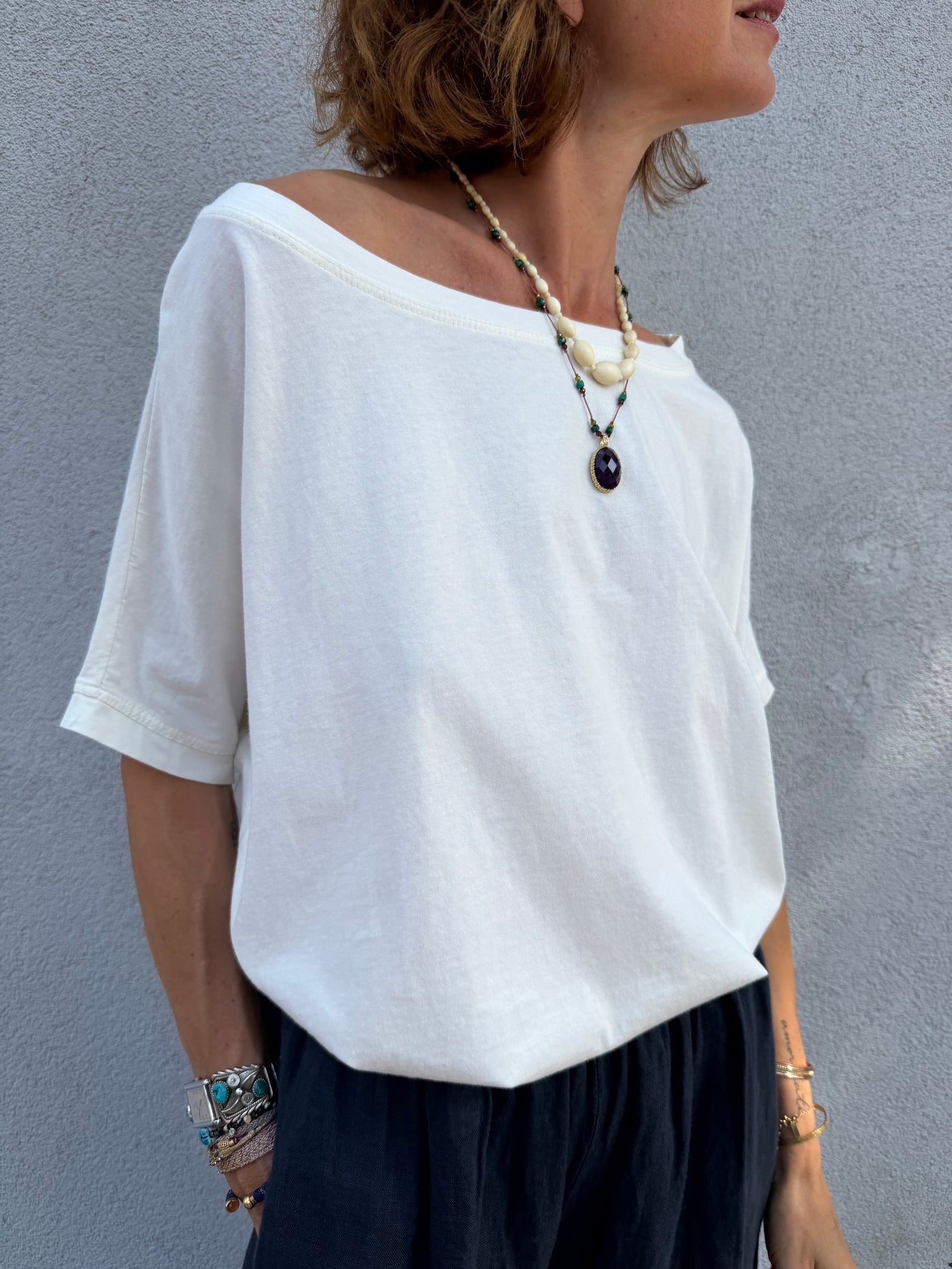 T-shirt Johanna Tea col bateau