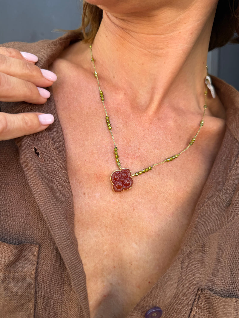 Collier Berthe cornaline