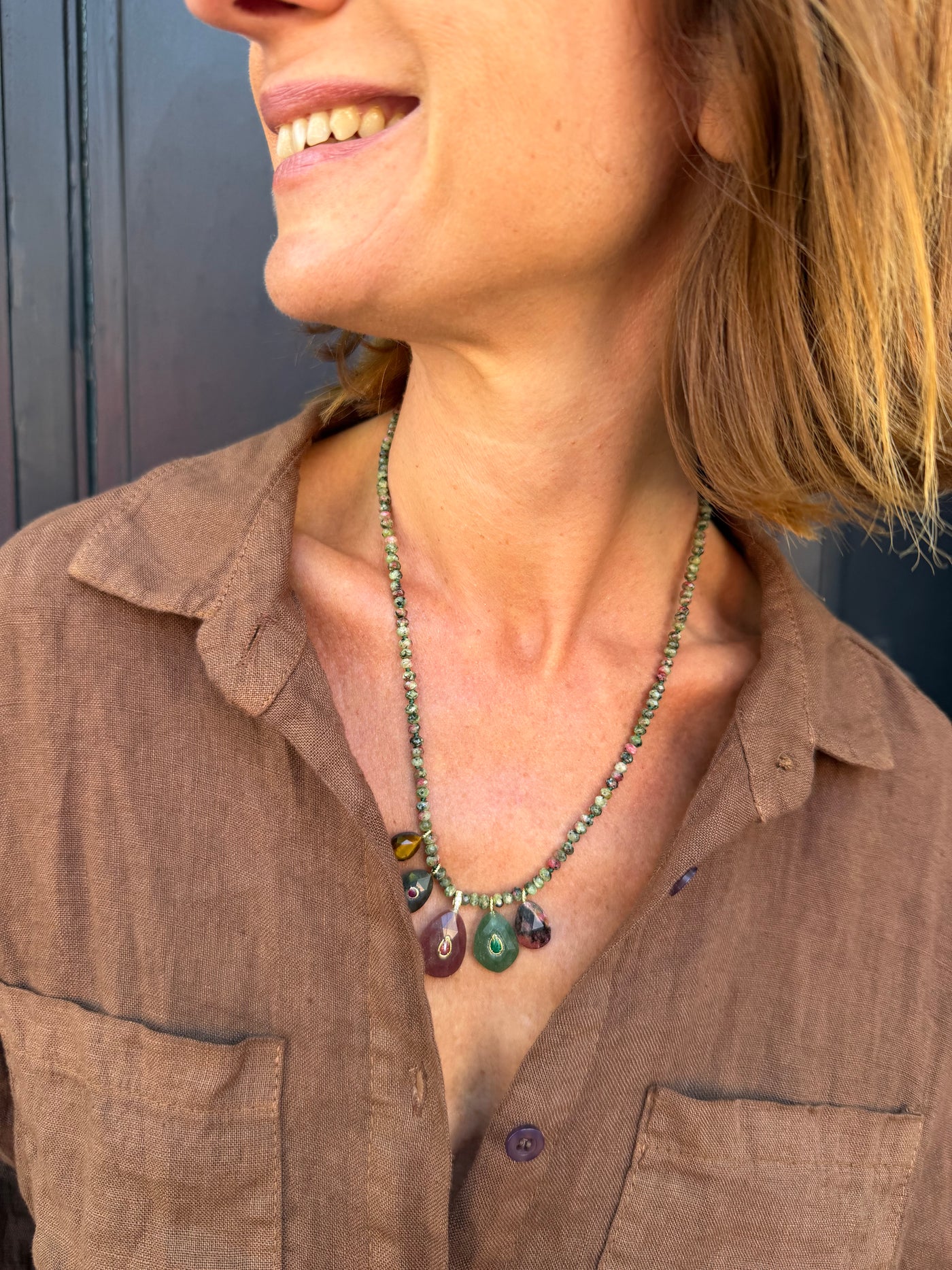 Collier Kat pierres ovales