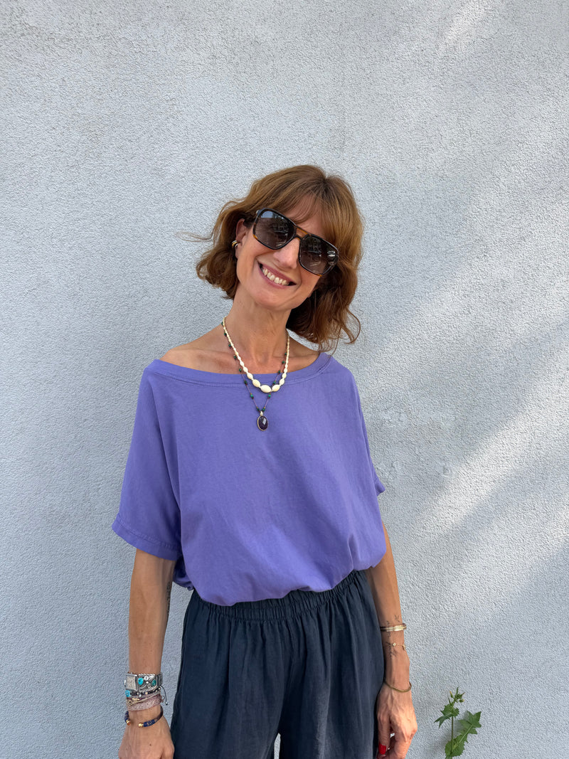 T-shirt Johanna Tea col bateau