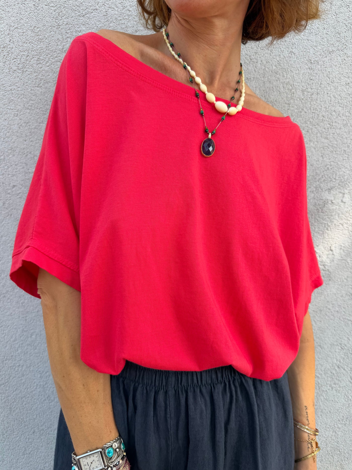 T-shirt Johanna Tea col bateau