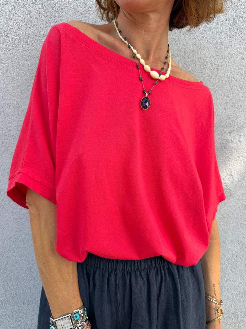 T-shirt Johanna Tea col bateau