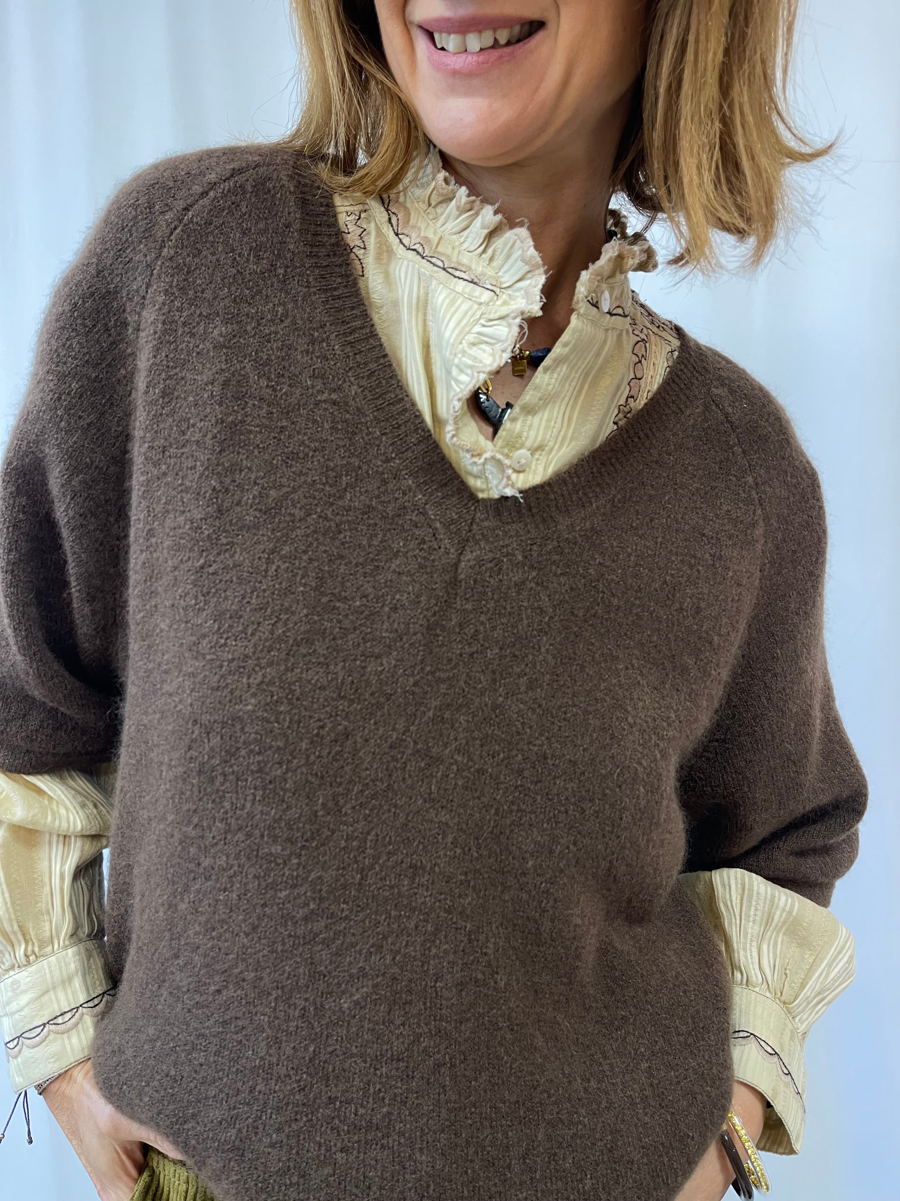 Pull manches 3/4 AMANDINE Arty Blush