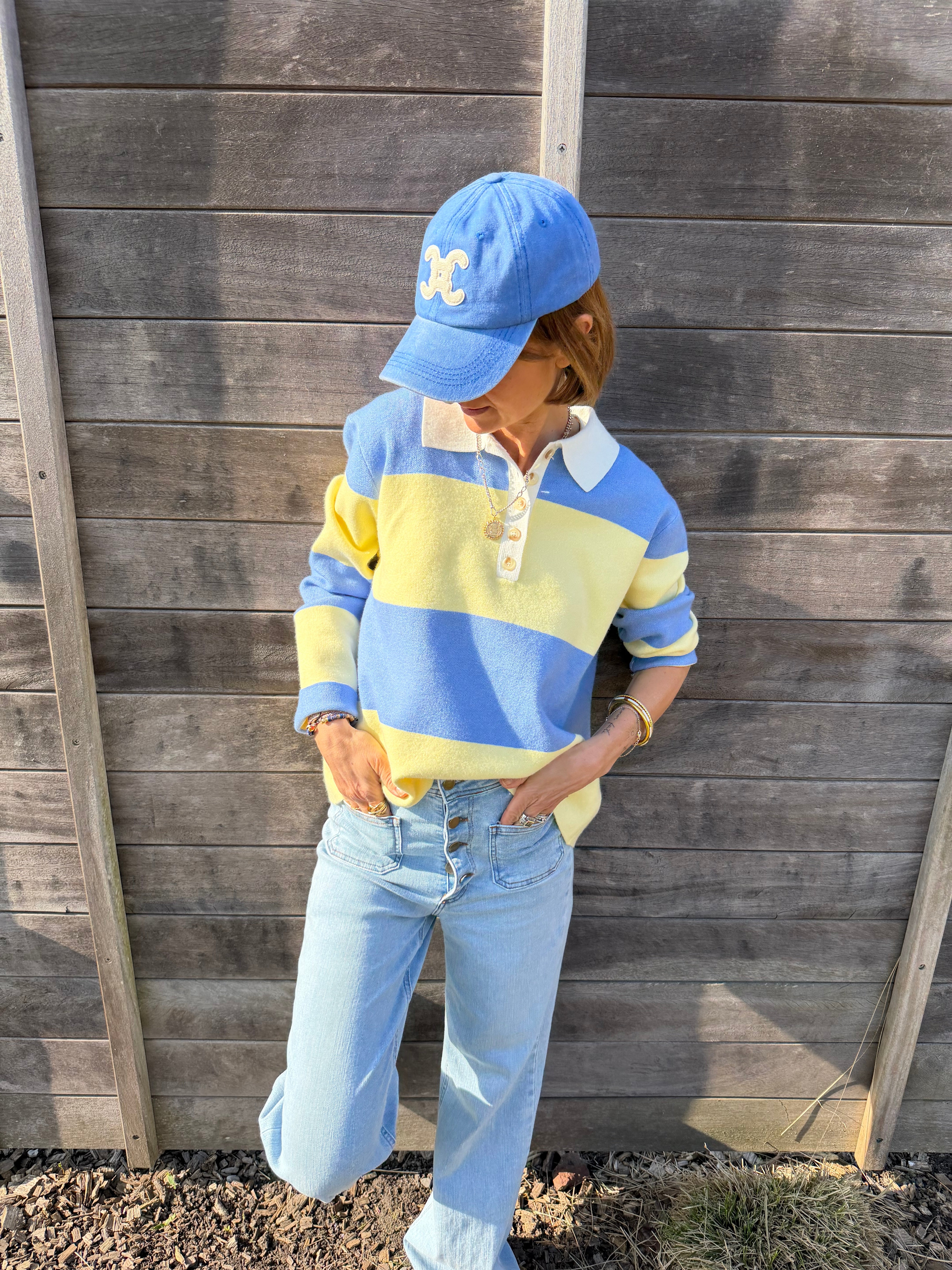 Pull polo ANTOINE à rayures