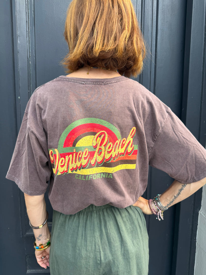 T-shirt Venice manches courtes chocolat
