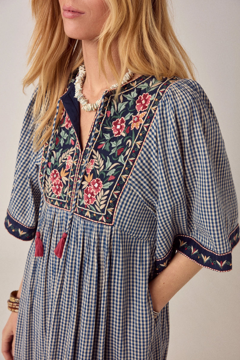 Robe Maison Hotel Augusta bleu picnic