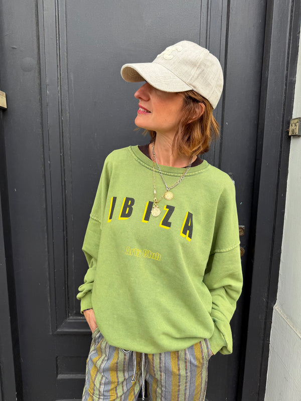 Sweat Ibiza vert pomme