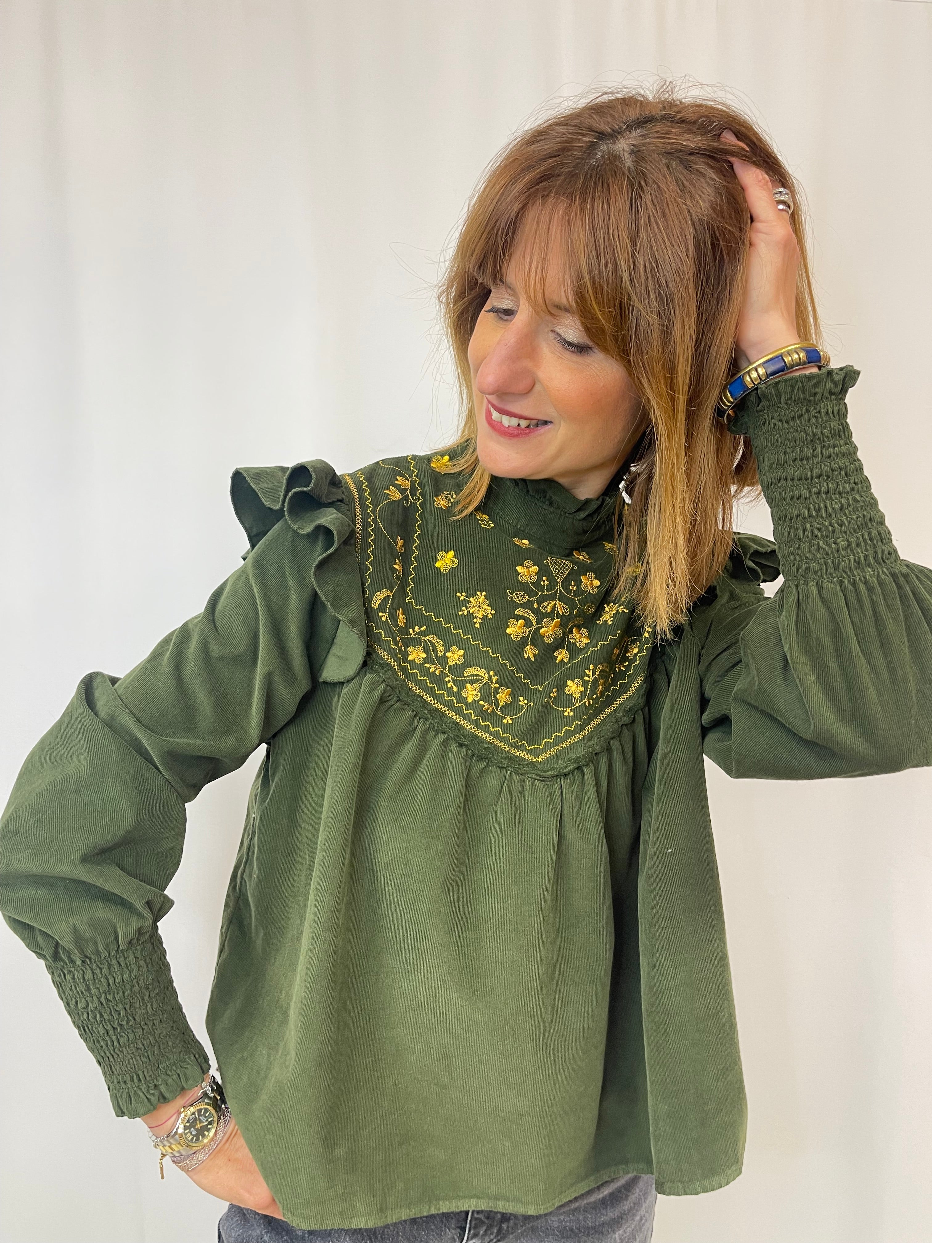 Blouse velours VICTOIRE Johanna