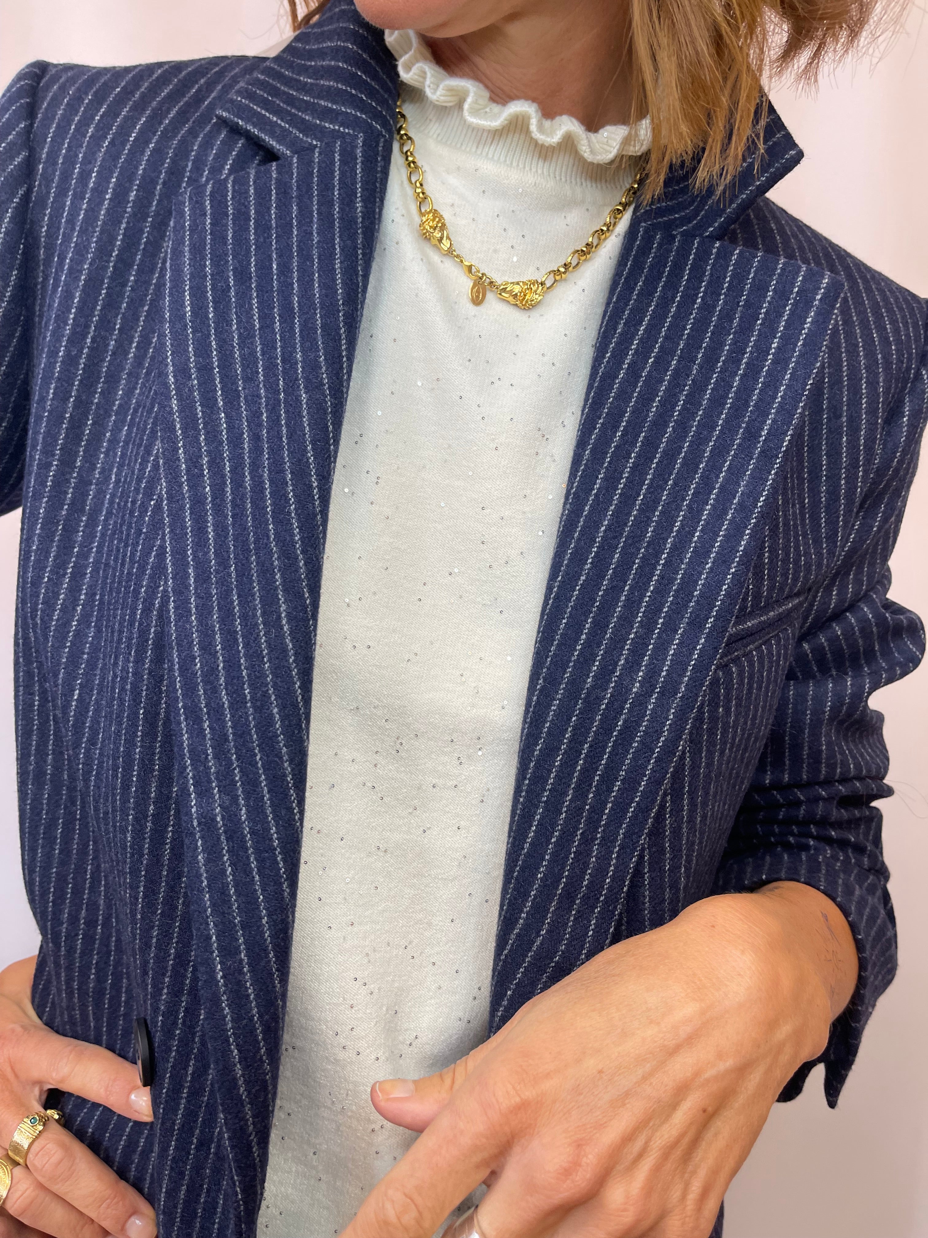 Blazer JACKIE navy note Maison Hôtel
