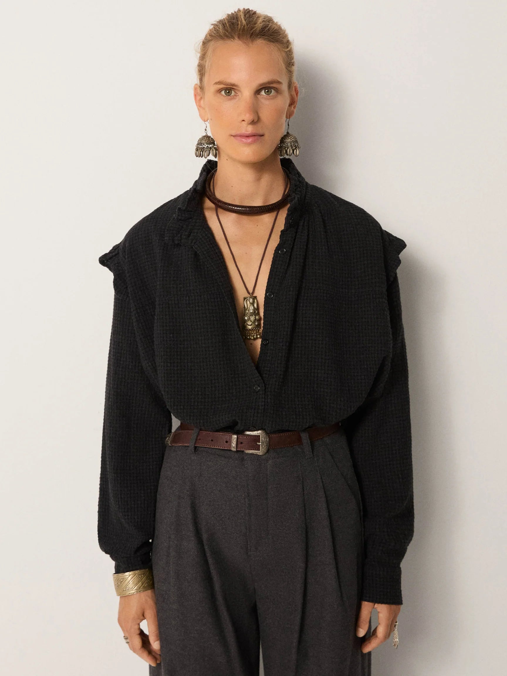 Blouse CAPUCINE ASH - MAISON HOTEL