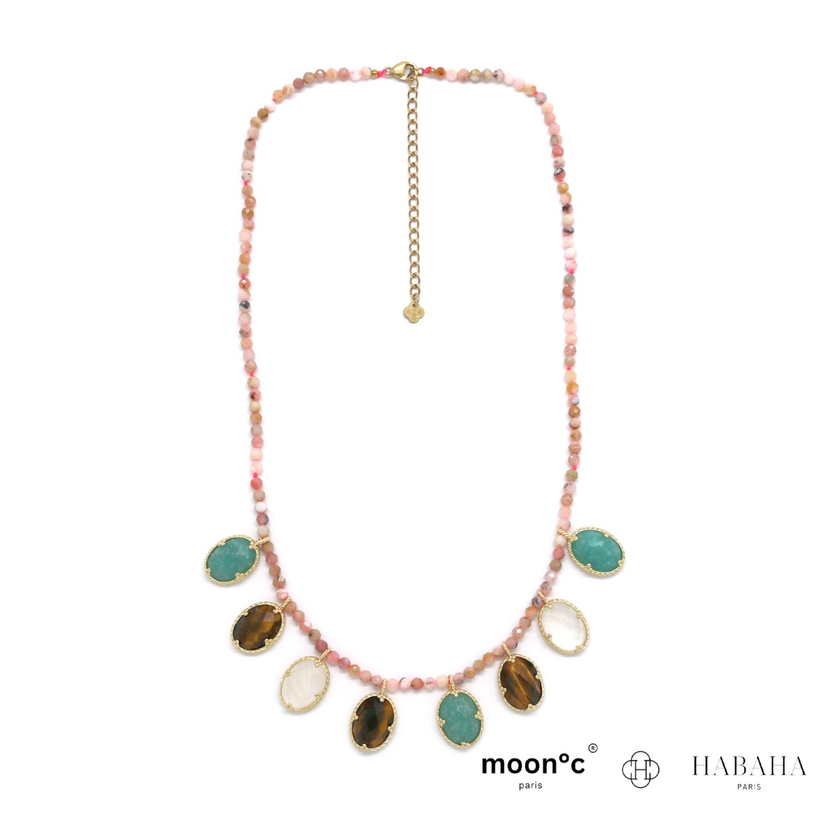 Collier Solea 8 pierres cabochon