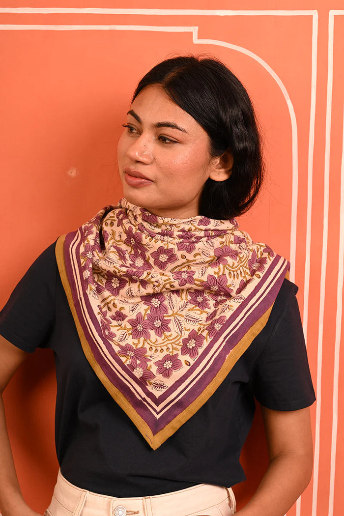 Foulard Byzantine Grand Helios écru