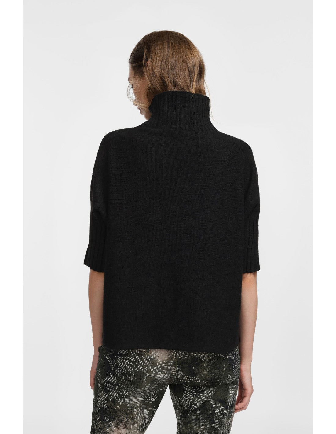 Pull noir col roulé MAT Please
