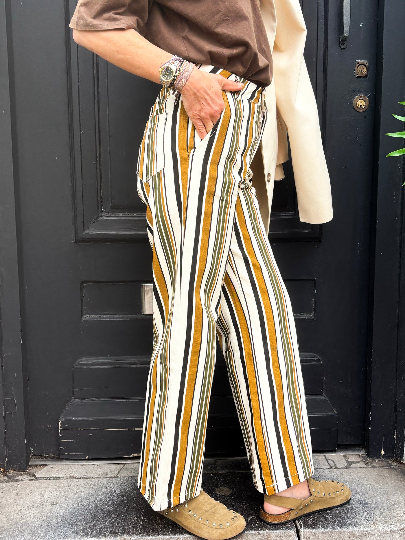 Pantalon TIPHAINE rayé