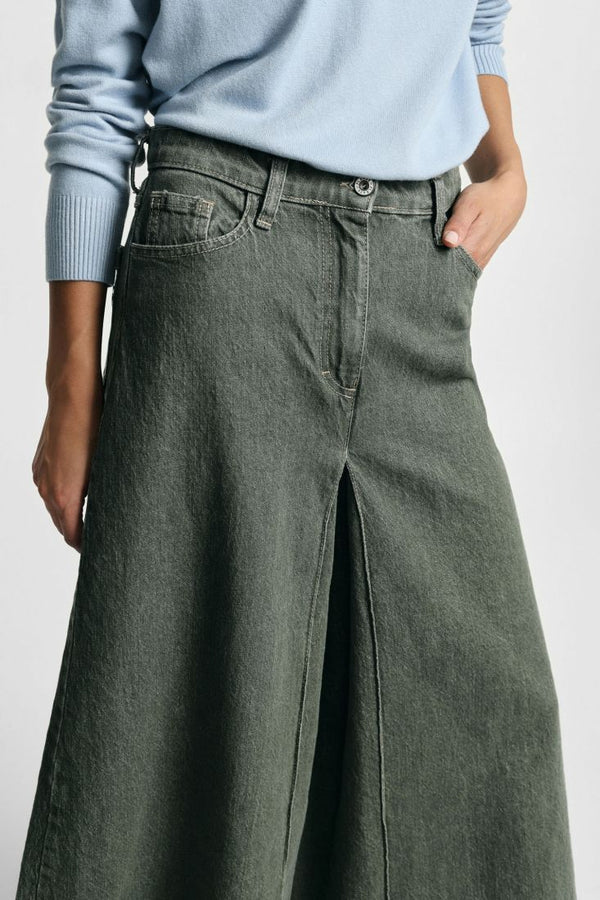 Jupe culotte Please JONAS en Jean Verde