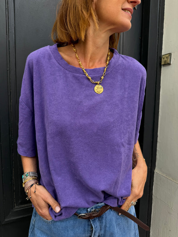 T-shirt Crocus en éponge violet