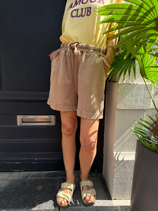 Short Scoot uni en coton
