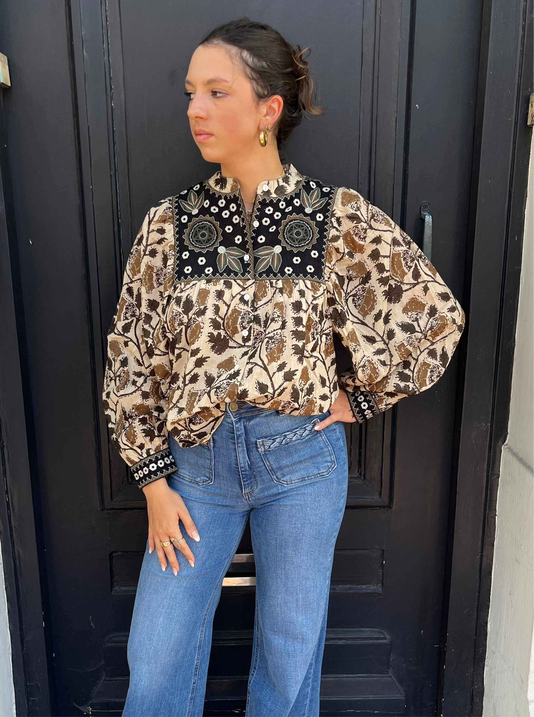 Blouse AMELIA KAKY FOREST - MAISON HOTEL