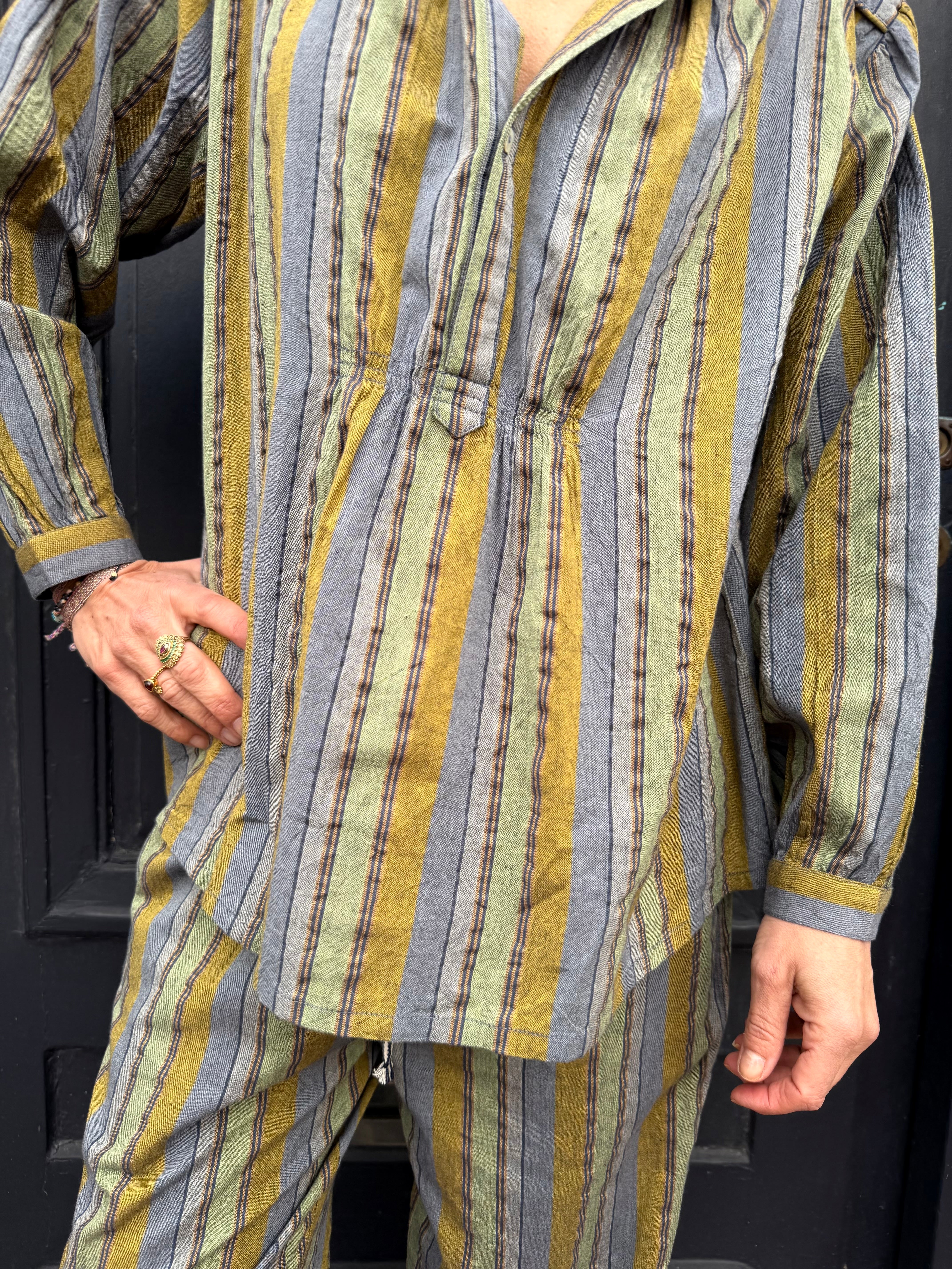 Blouse HOD Marika green stripe