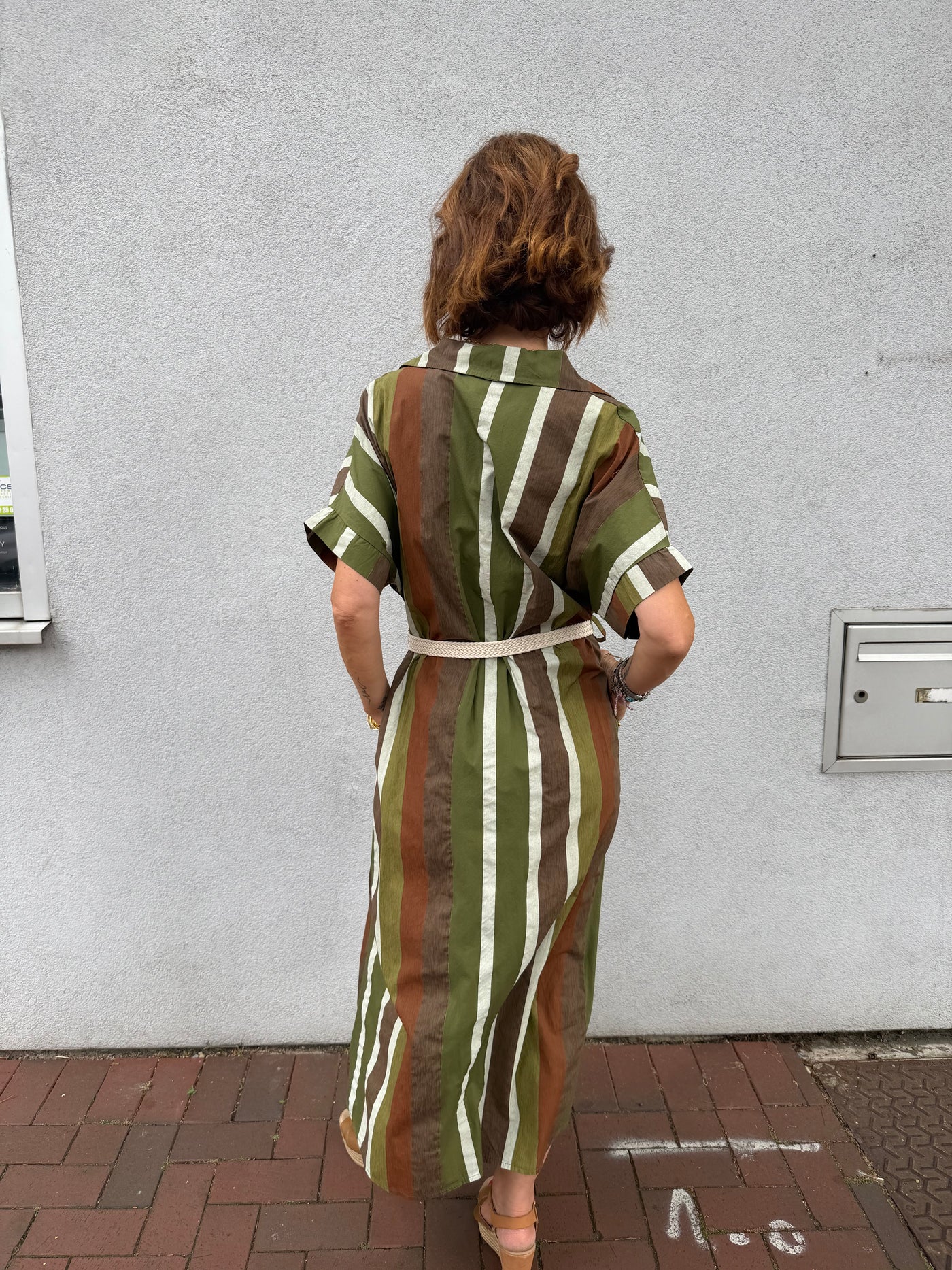 Robe Johanna Carlota longue à rayures