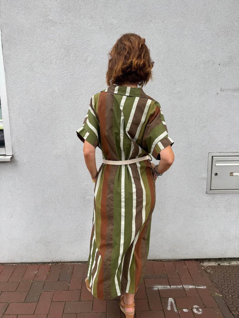 Robe Johanna Carlota longue à rayures