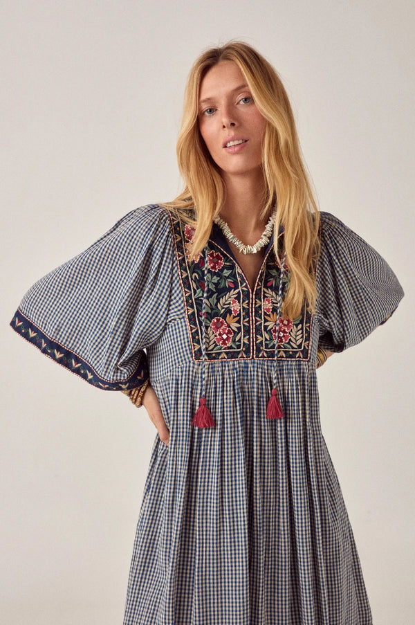 Robe Maison Hotel Augusta bleu picnic